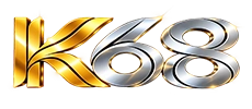 Logo k68 Indonesia untuk kasino online, slot gacor, live casino, taruhan olahraga, bonus member baru, deposit QRIS, dan penarikan dana cepat